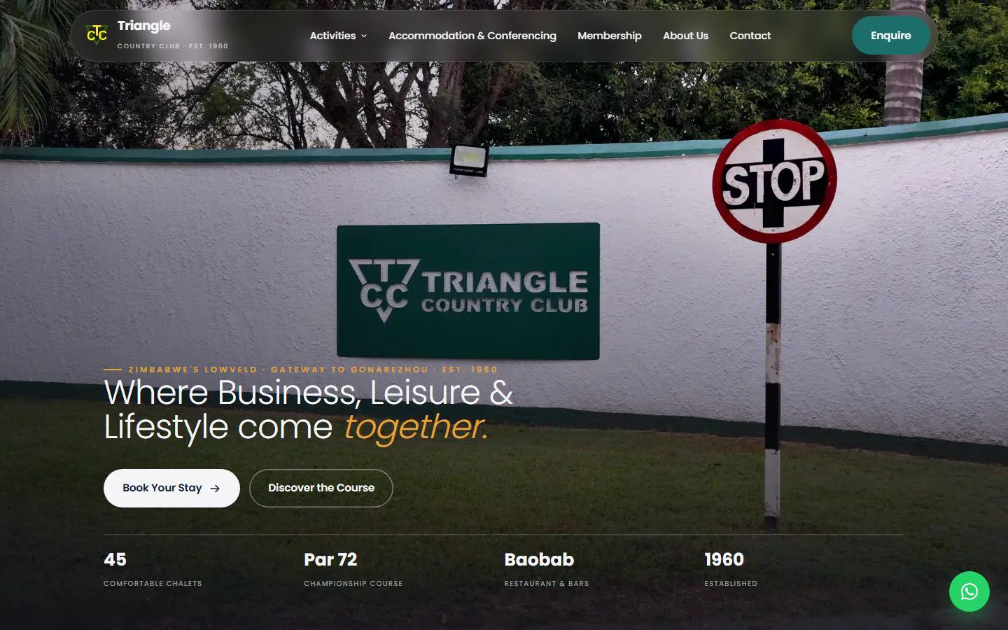 Triangle Country Club home page
